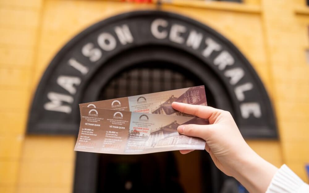 Hoa Lo Prison entrance gate in central Hanoi.