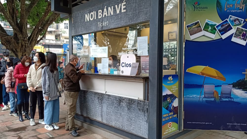 Temple of Literature Hanoi ticket booth and entrance gate