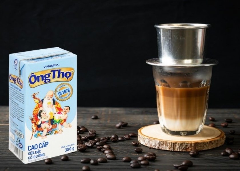 Condensed milk is an essential ingredient for a cup of iced black coffee.