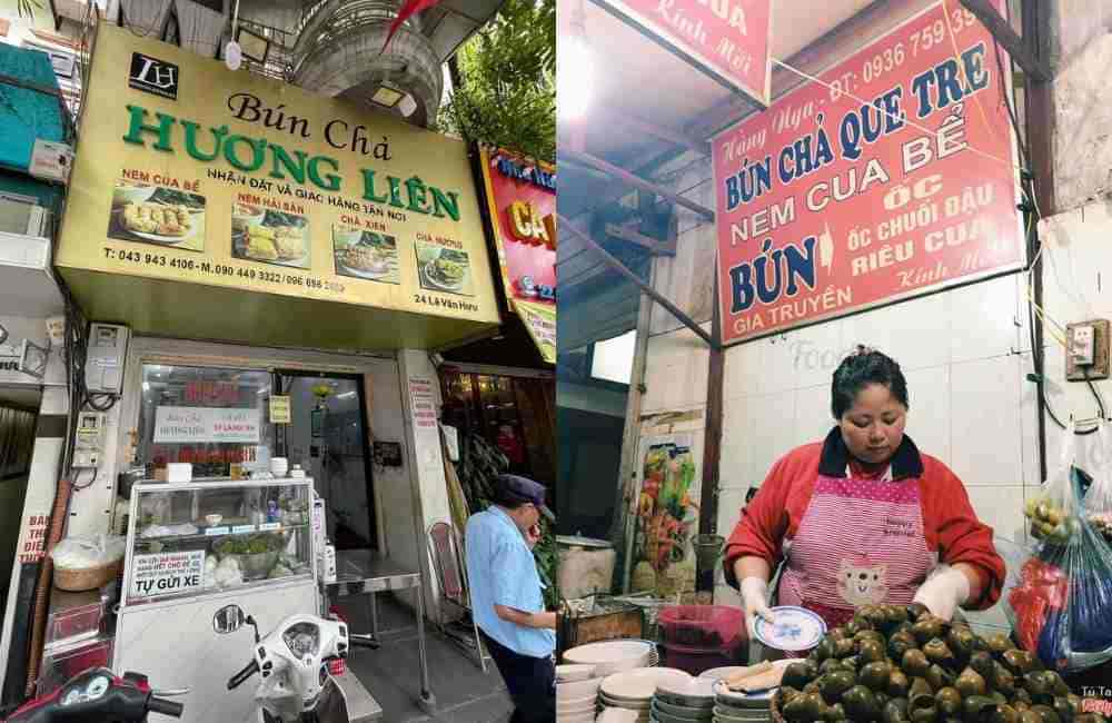 Famous vs local – choosing where to eat bun cha in Hanoi.